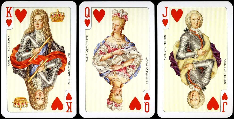Колода "Rococo" фирмы Piatnik, червы (из коллекции автора)