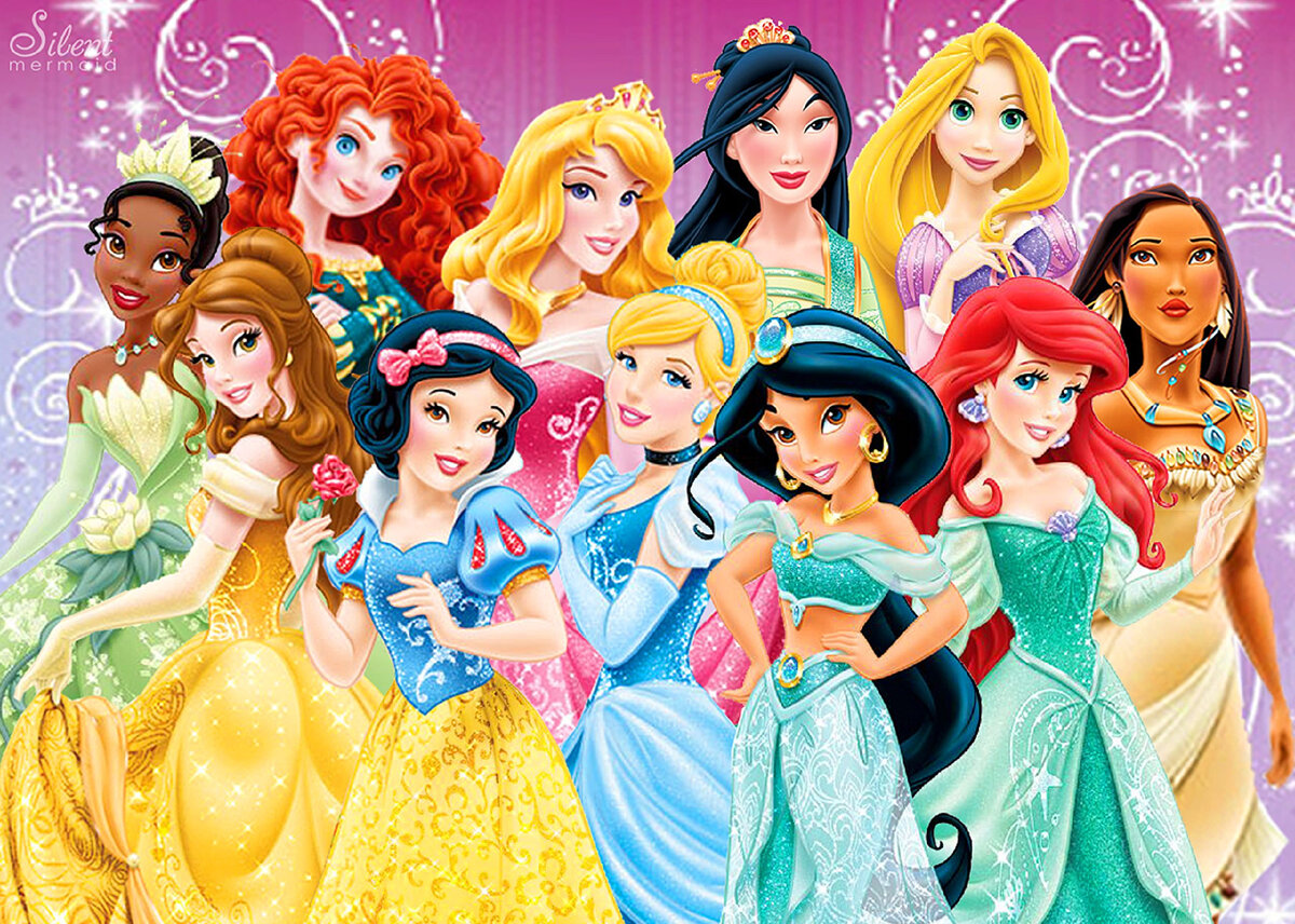 Раскраски с принцессами для девочек - распечатать и скачать