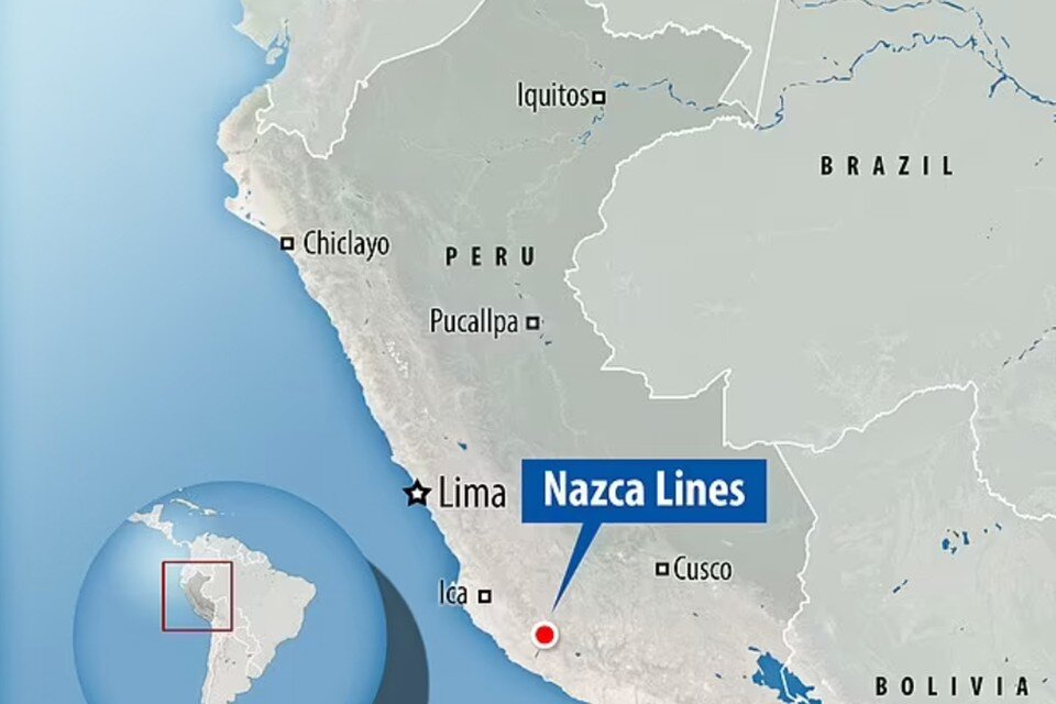     Плато Наска с загадочными изображениями расположена в Перу