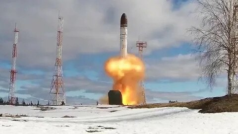 Пуск ракеты РС-28 ракетного комплекса «Сармат»
