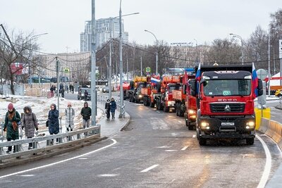    Путепровод над дублером Кутузовского проспекта и ж/д путями МЦД-1 © Telegram-канал Сергея Собянина