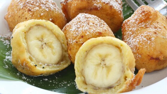    30 минут на кухне: бананы во фритюре с карамелью и кунжутом Ксения Пудовкина