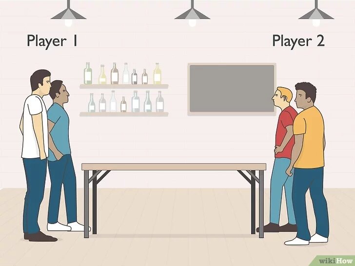 1Вы можете играть один на один или в командах по два человека. В командах люди по очереди бросают мячик, когда наступает их черед.