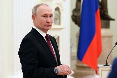    Президент РФ Владимир Путин на церемонии вручения премий в области науки и инноваций молодым учёным за 2022 год. ©Владимир Смирнов РИА Новости