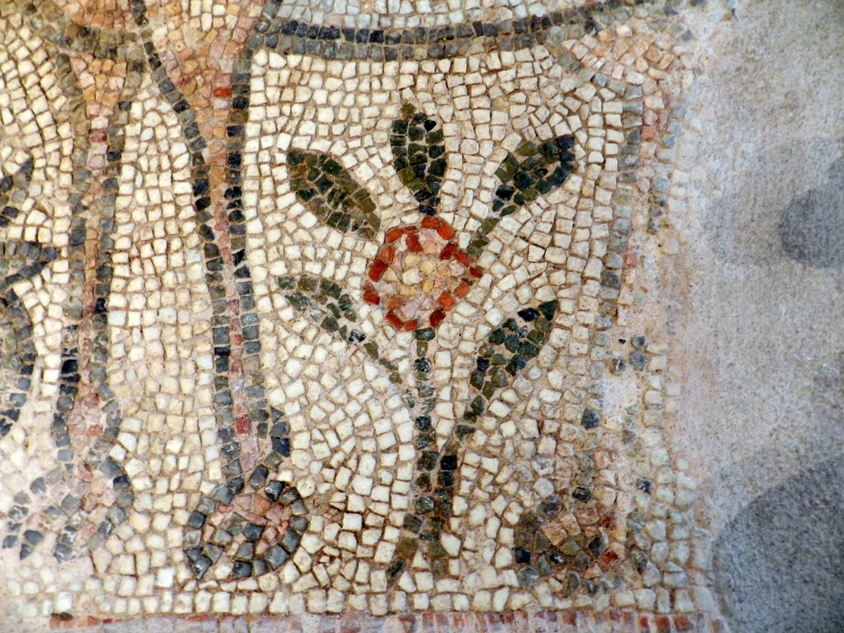 Римские мозаики тоже уделяли внимание прекрасным розам 