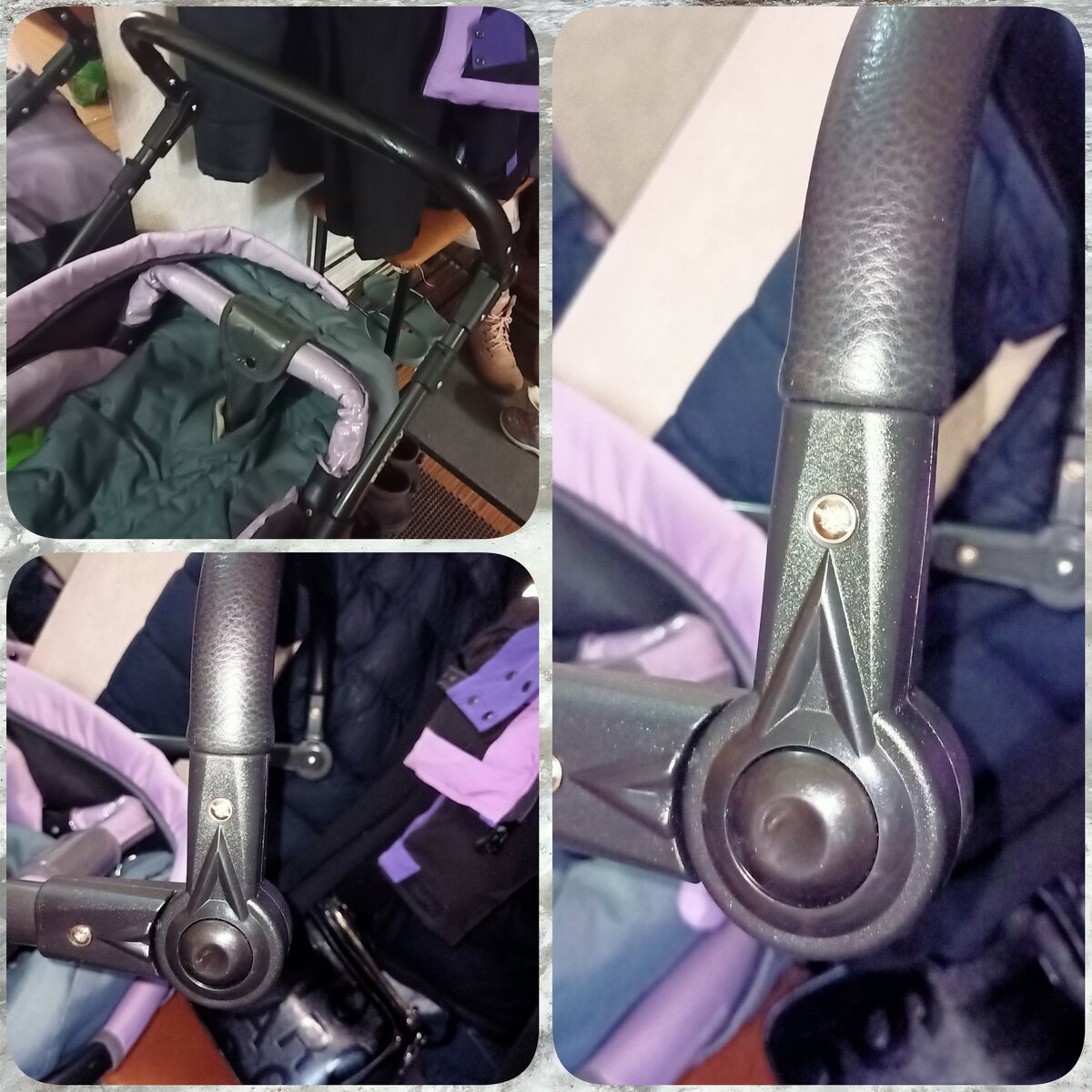 Вот так выглядит коляска после починки.