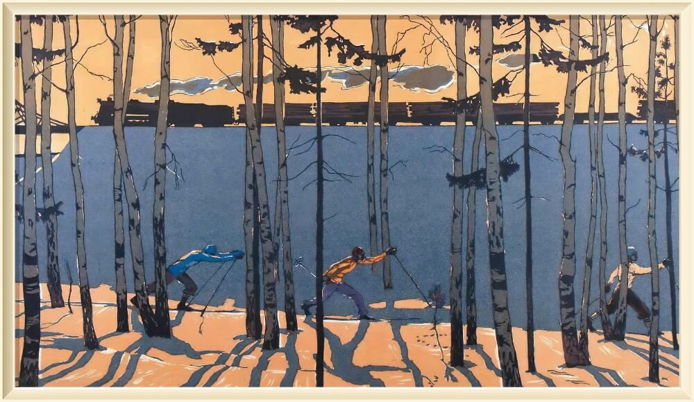 © Ви́ктор Ефи́мович Попко́в / Victor  Popkov «Выходной день». 1958 год.