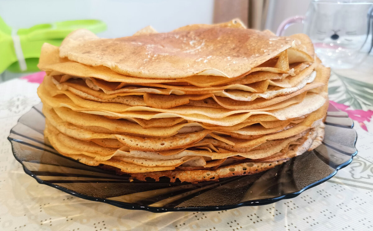 Тонкие Блины на Молочной Сыворотке. Лучший и Быстрый завтрак за 30  минут☕🍯🥞 | Кто Хочет Кушать 😉 | Дзен