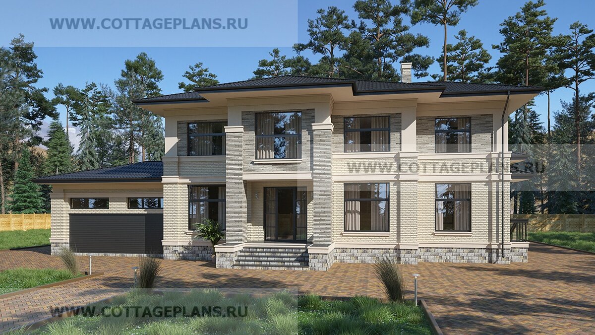 Фасады дома. Источник фото: https://www.cottageplans.ru