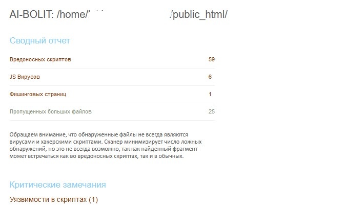 Не смотрите на количество скриптов - антивирус просто заподозрил много лишнего