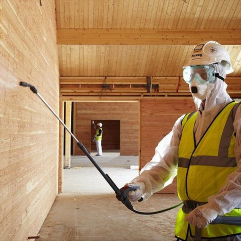 Нанесение огнезащитного состава в помещении