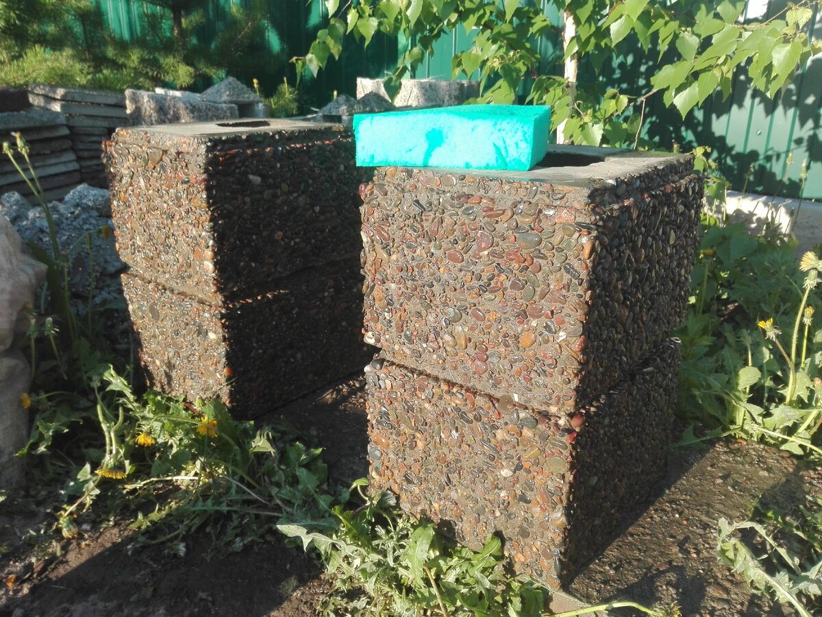 Наборные блоки для столбов забора