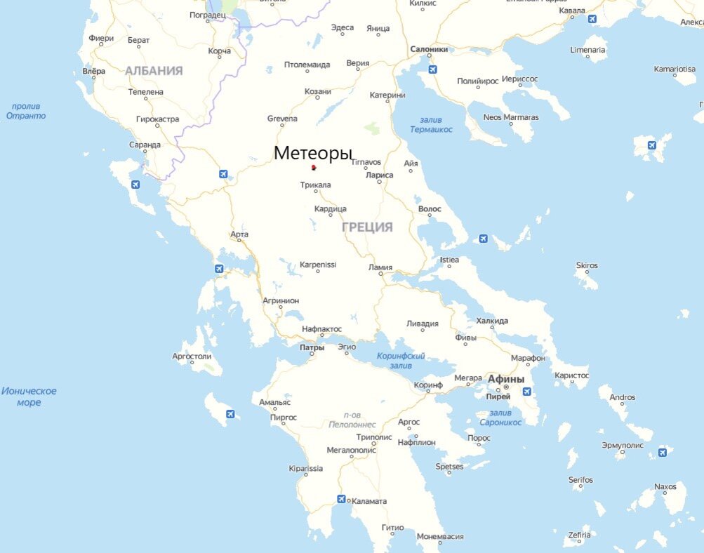 Эвбея на карте греции
