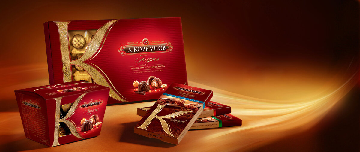Дизайн упаковки конфет Коркунов