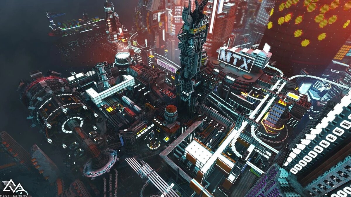 Найт-Сити из игры Cyberpunk 2077 построили в Minecraft😍 | Новости игр  pc|ps|xbox|железо 🎮 | Дзен