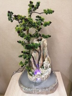 Настольный водопад "Сказочный остров" с туманом в подарок