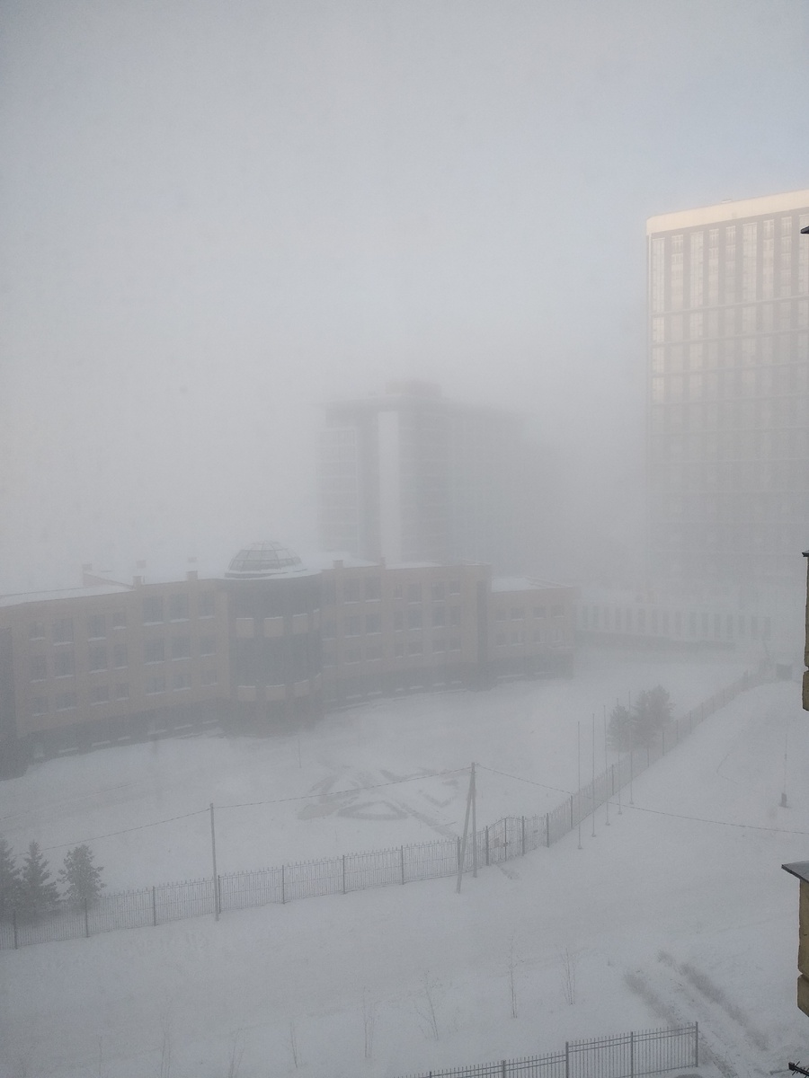 Из-за сильных морозов видимость практически нулевая!