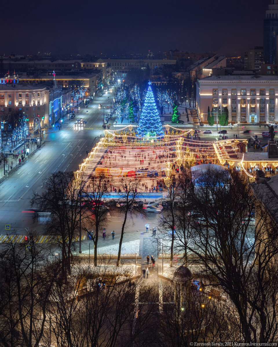 Новогодний🎄Воронеж с высоты AZIMUT Hotel | Фотоблог Евгения Бичёва | Дзен