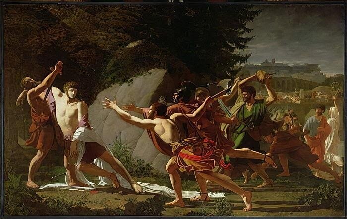 «Смерть Гая Гракха». Франсуа Жан Батист Топино Лебрун, 1797 г.