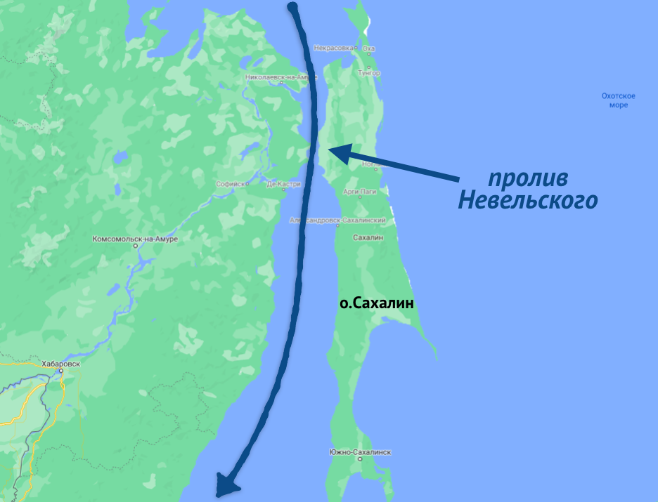 Самое короткое расстояние между сахалином и материком. Пролив Невельского. Дамба в проливе Невельского. Пролив Невельского на карте. Пролив Невельского глубина.