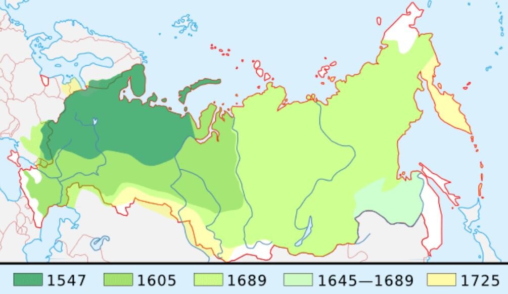 Карта россии 1725