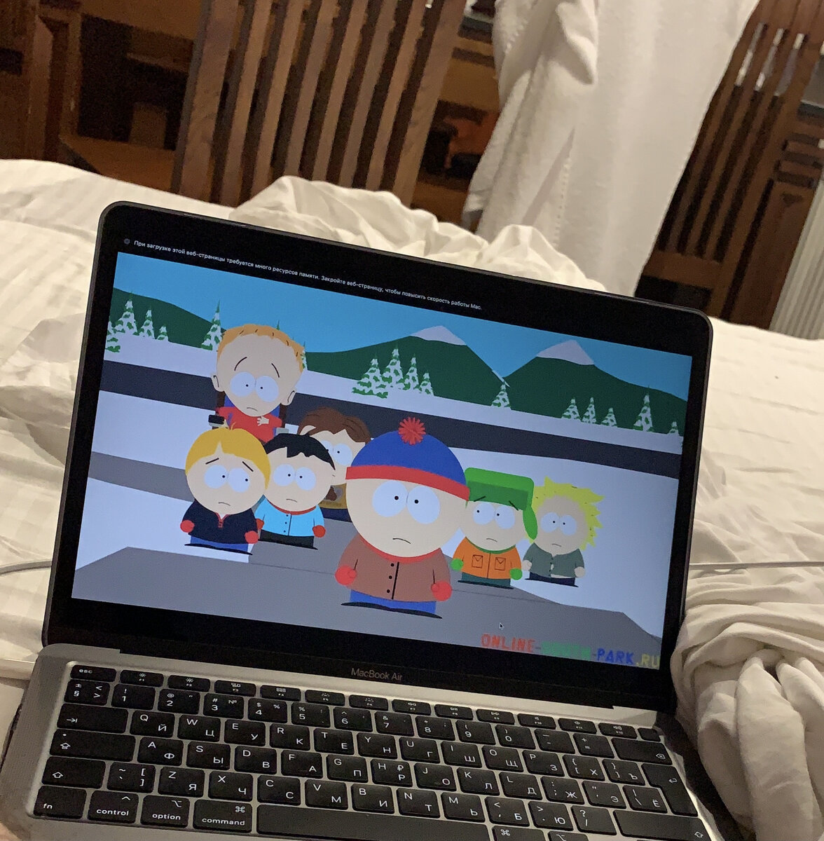 Из развлечений мультфильмы и сериалы, надеюсь все хорошо относятся к южному парку