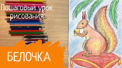 Белка, белочка. Рисование. Воспитателям детских садов, школьным учителям и педагогам - мебель-дома.рф