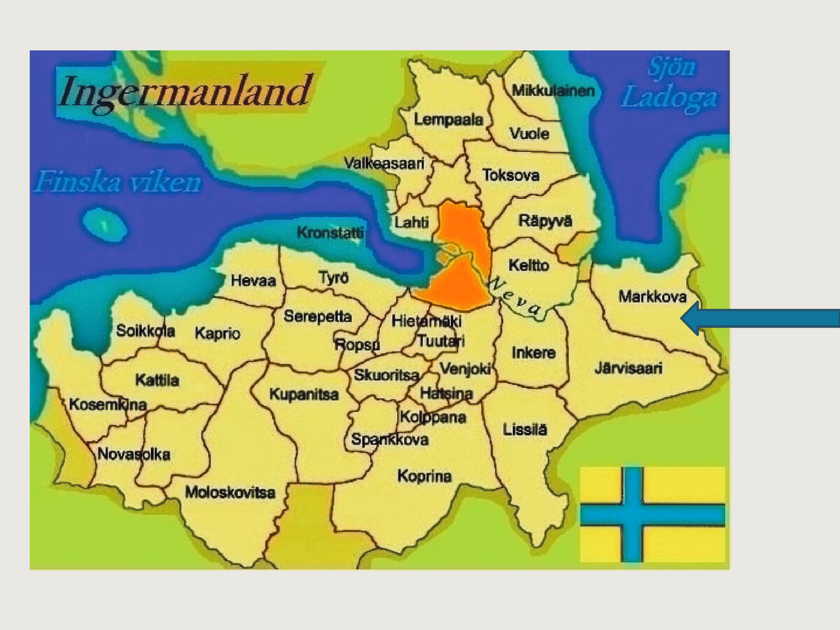 Карта ингрии ингерманландии