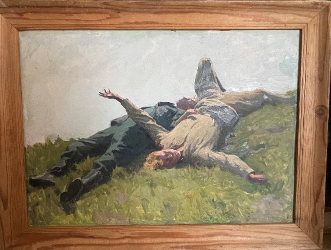 Этюд к «Это мы, Господь (безымянная высота)» 1-й вариант. 1958.