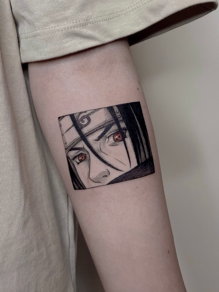 Работа Алёны в POINT.tattoo и референс клиента