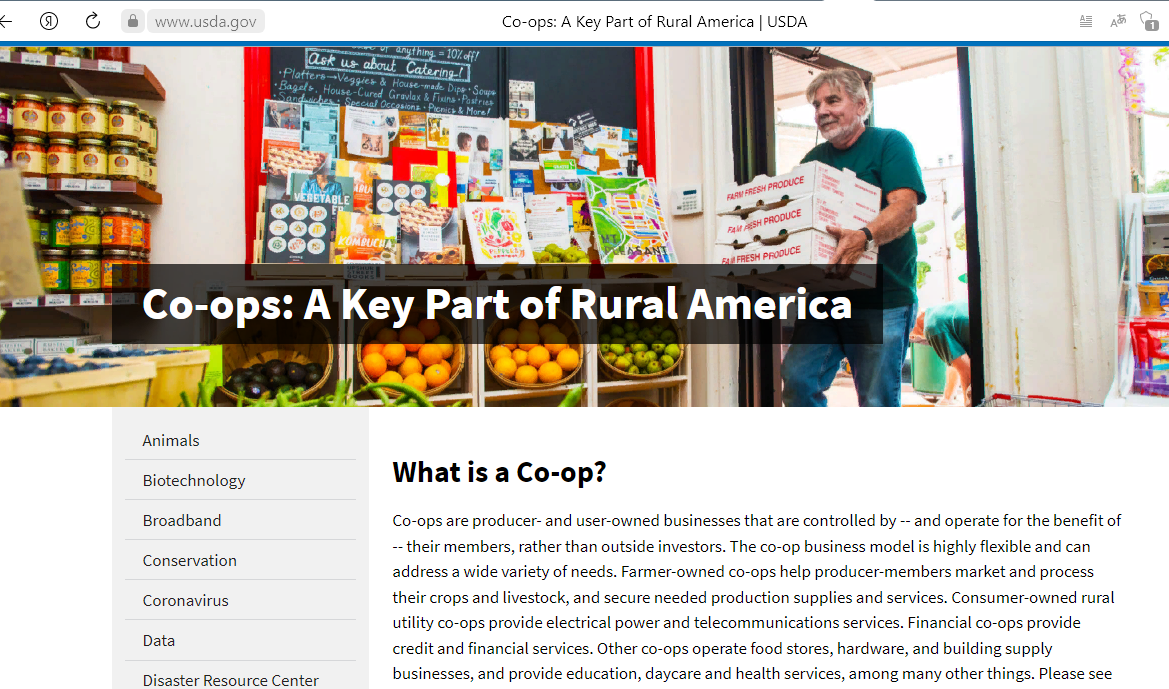 Кооперативы - ключевая часть сельской Америки