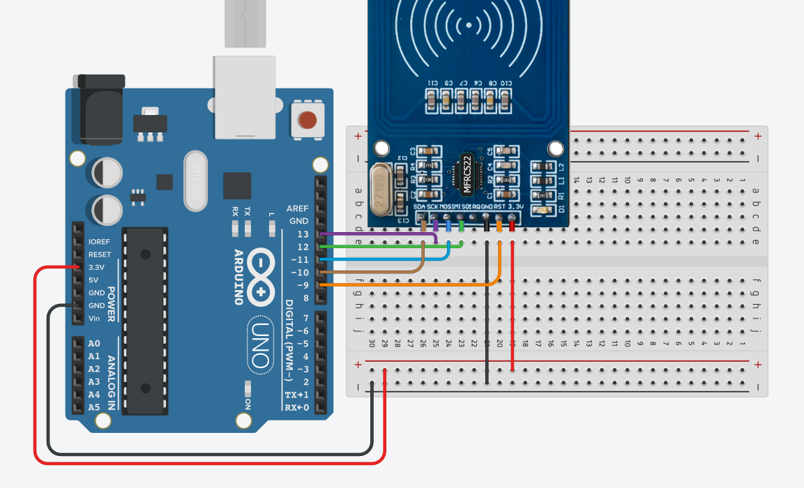 Принципиальная схема подключения rfid модуля