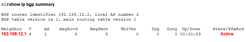 show ip bgp summary