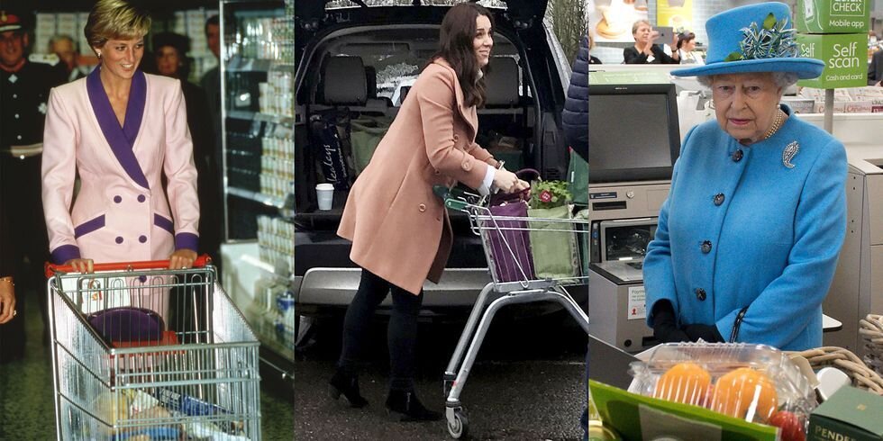 Королевская семья в магазине за продуктами. Фото Vogue