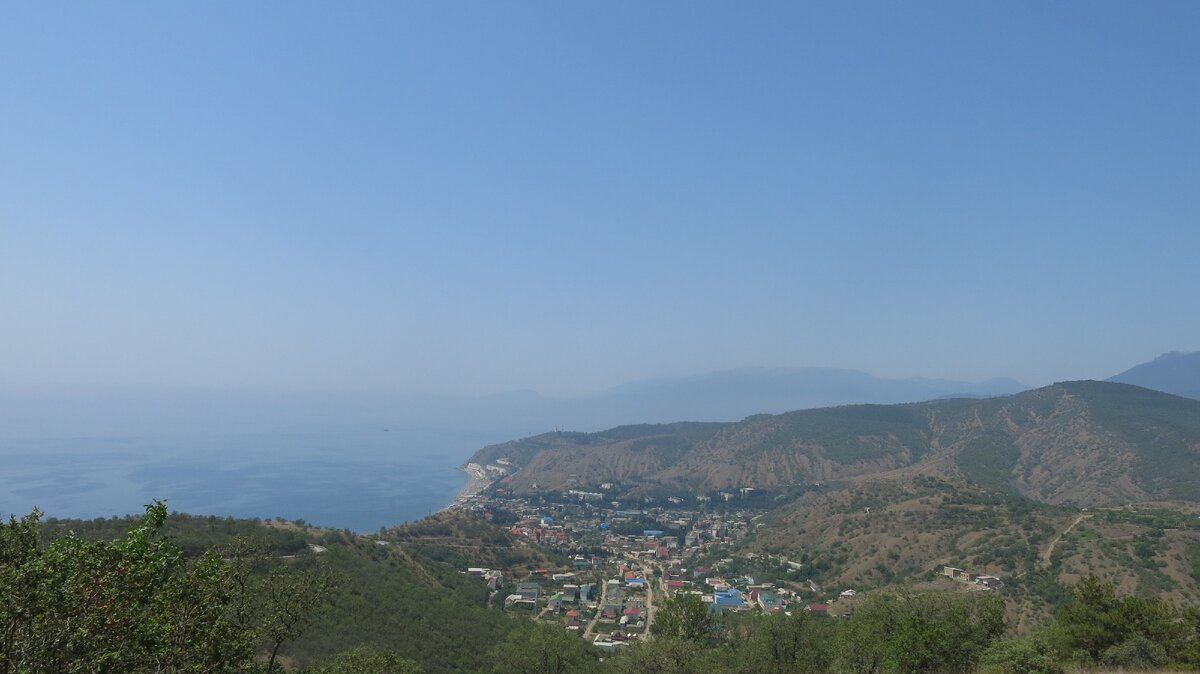 Панорама села Рыбачье в Крыму