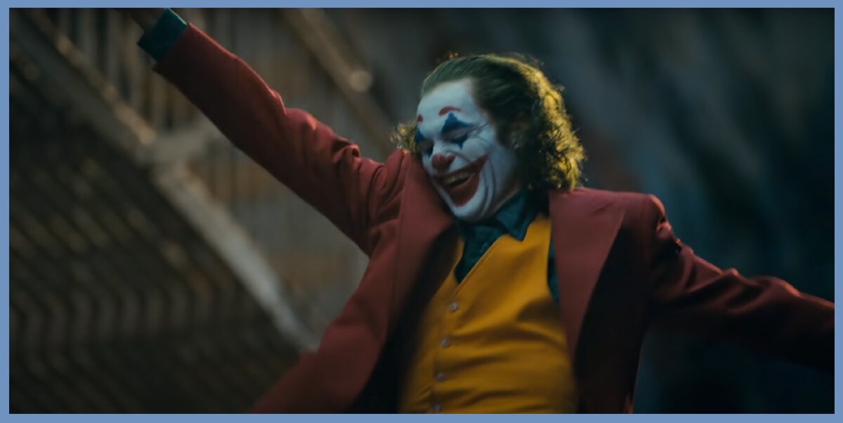 Знаменитый танец Джокера на лестнице в исполнении Хоакина Феникса, фильм "Джокер" (2019, реж. Тодд Филлипс)