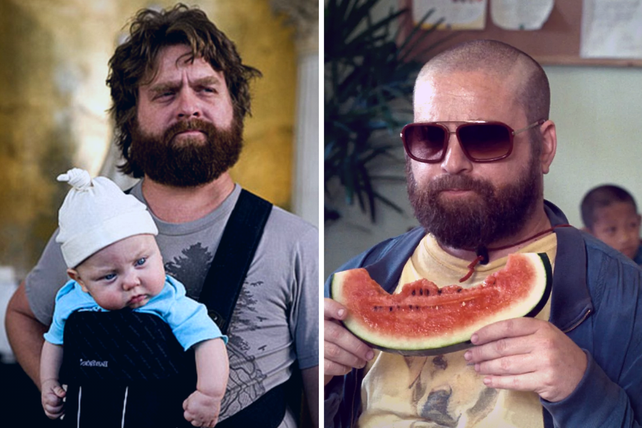 Зак Галифианакис в фильмах: "Мальчишник в Вегасе" и "Мальчишник 2: Из Вегаса в Бангкок" (фото - yandex.ru/images/)