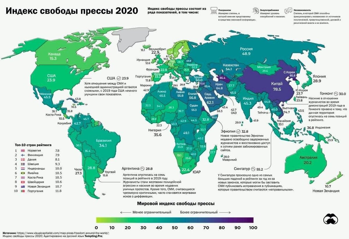 Карта свободы прессы