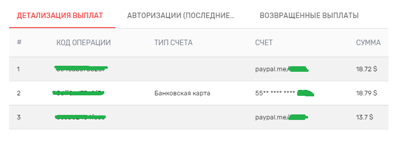 Вот пример наших выплат кэшбэка, не много, но это лучше чем ничего?:)