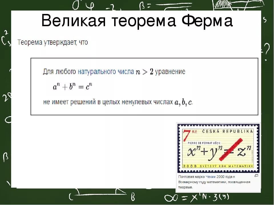 Теорема ферма фото