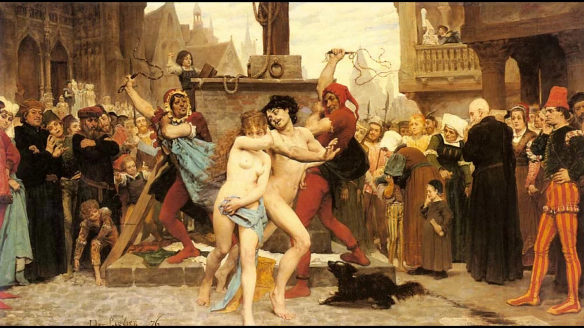 Ж.Готье. «Наказание за адюльтер». 1876 г.