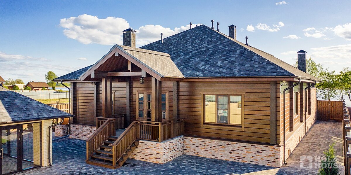 Дом из клееного бруса по проекту "Дублин". Источник: holz-house.ru