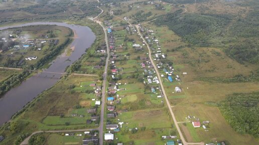 Старинное северное село с высоты птичьего полёта. Летаем и наслаждаемся красотой