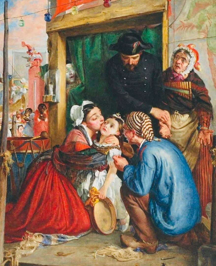 Филипп Гермоген Кальдерон " Французские крестьяне нашедшие украденное дитя" 1859 год