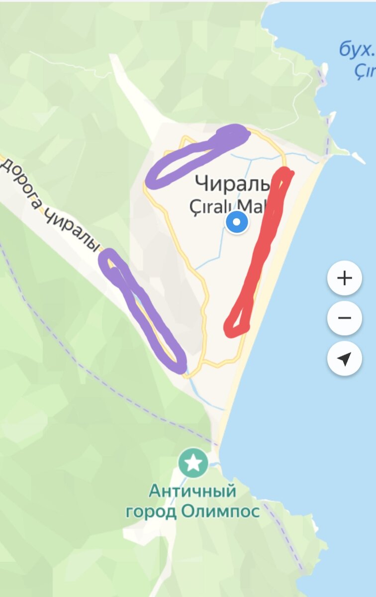 Карта деревни Чиралы 