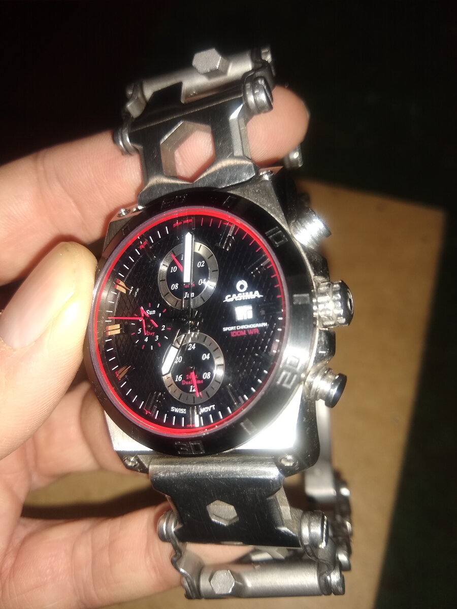 Часы с браслетом, переделанным из копии браслета LEATHERMAN