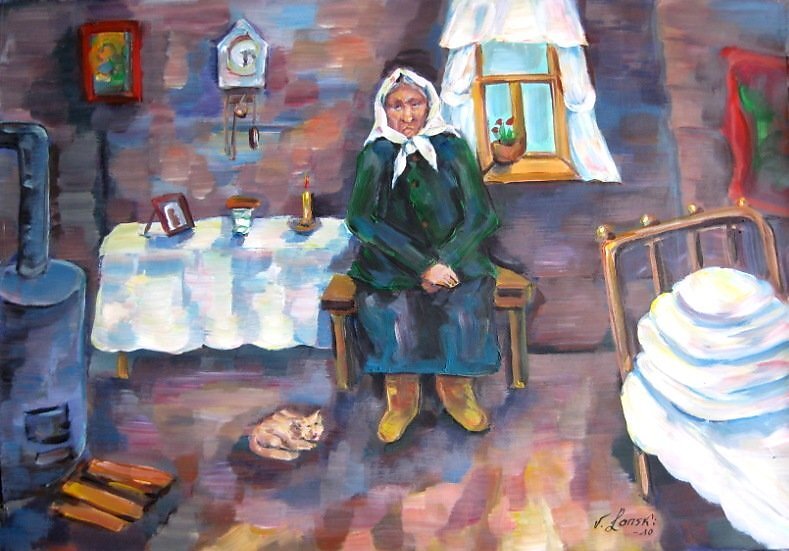 «Поминки», рисунок неизвестного художника