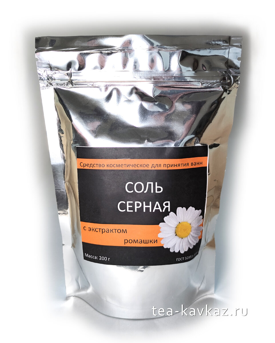 Соль для ванн "Серная" с экстрактом ромашки