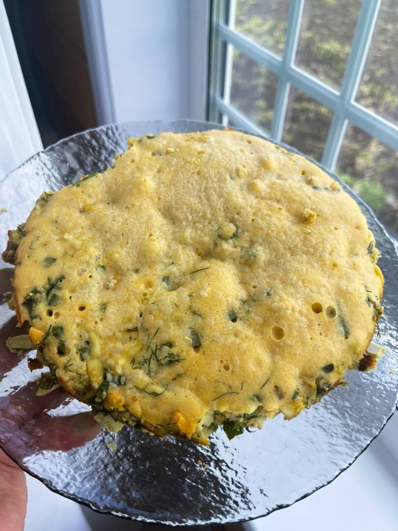 Заливной пирог с картошкой в мультиварке