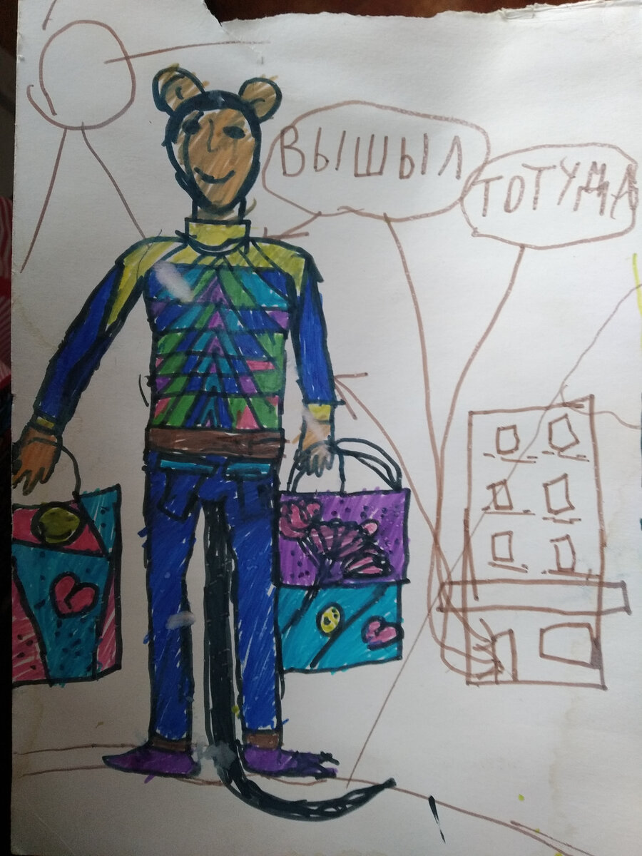 А это уже картинки питомцев от старшей дочки